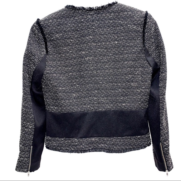 Halogen Black Houndstooth Short Blazer Jacket SP - Picture 2 of 5